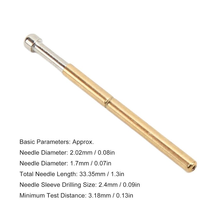 PCB 테스트를 위해 높은 통과 전류와 낮은 저항을 가진 큰 둥근 머리 스프링 테스트 프로브