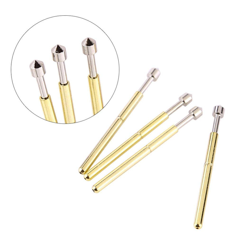 P75-E2 3A PCB 테스트를 위한 1.3mm 피침형 머리와 1.02mm 튜브 지름의 스프링 테스트 프로브