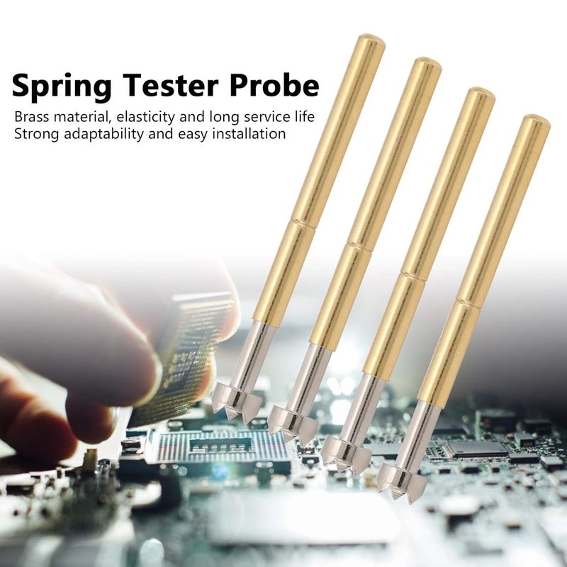 2.36mm Spring Test Probe with 9 Claws and 100 Pcs Brass Barrel Spring Loaded Test Pin for Industrial Testing