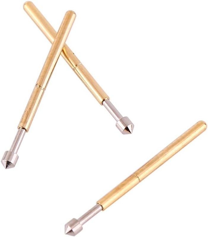 100 Pieces P75-E2 Cone Head Spring Test Probe with 16mm Length and 1.4mm Boring Size for PCB Testing