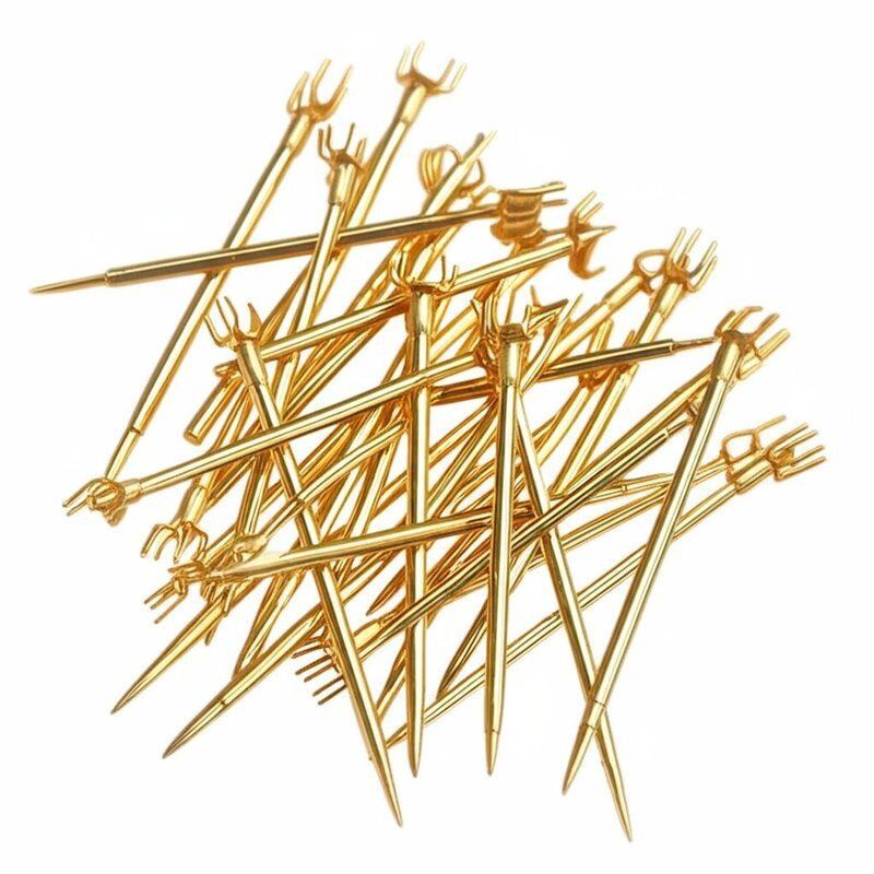 2.36mm Spring Test Probe with 9 Claws and 100 Pcs Brass Barrel Spring Loaded Test Pin for Industrial Testing