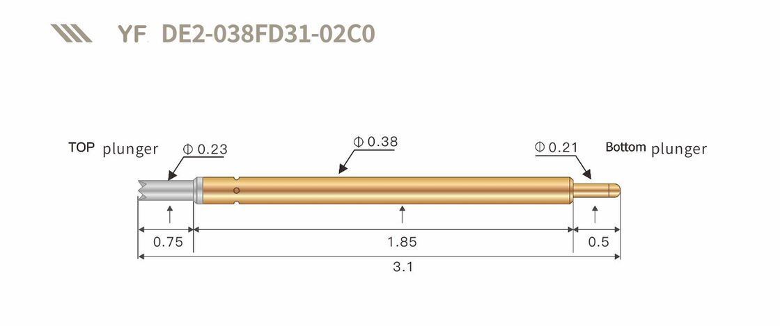 금으로 칠한 고구려 스프링 테스트 프로브
